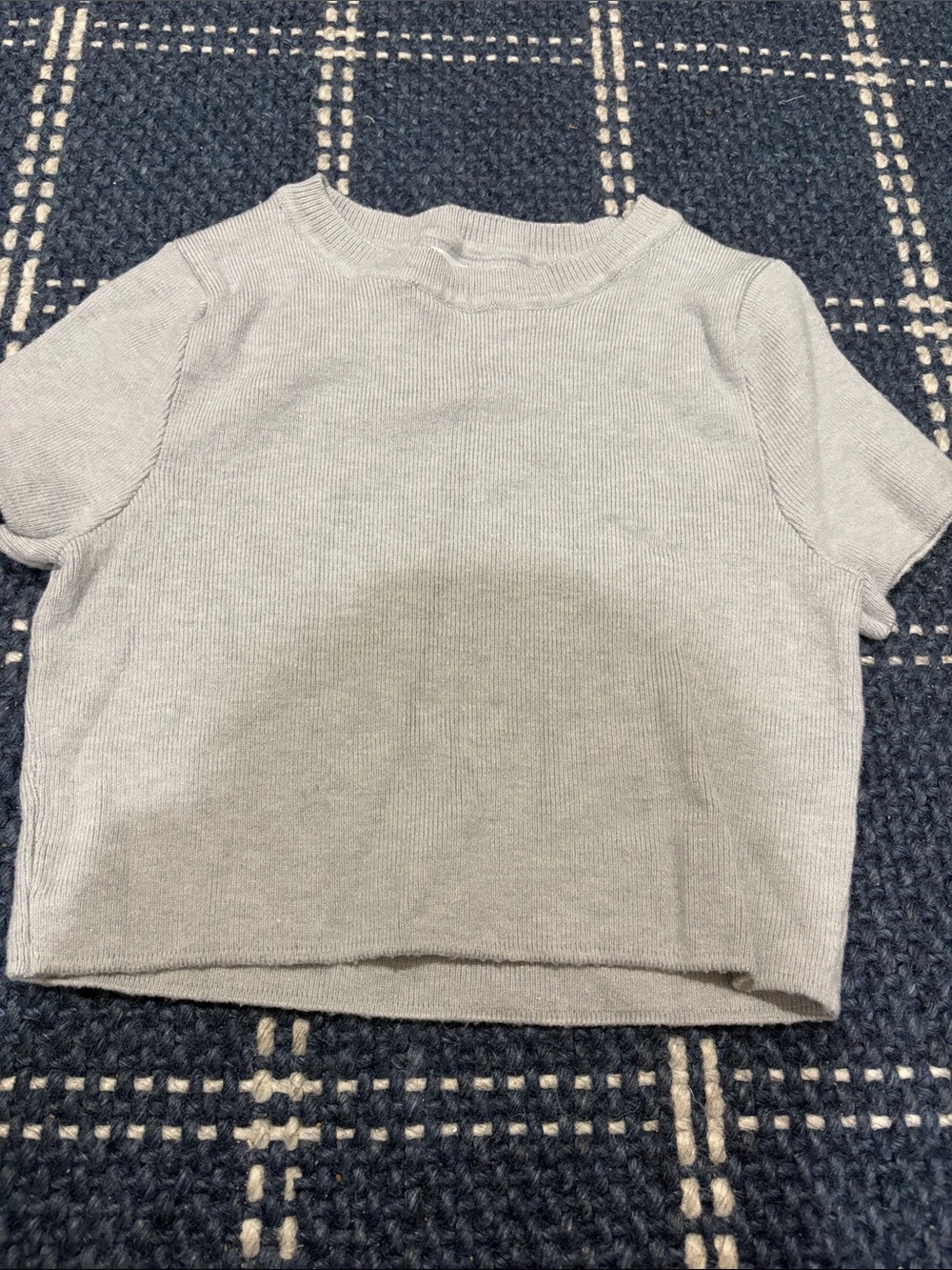 Zara Light Gray Short Sleeve Knit Top for Kids
